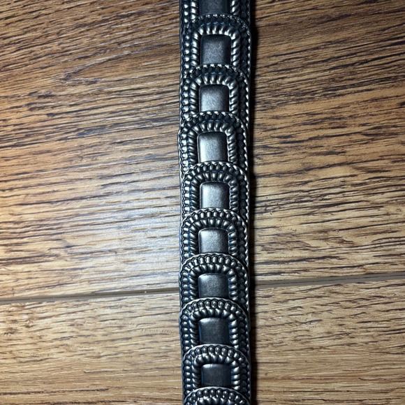 Vintage Silver Western Concho Style Stretch Elastic Belt Moto Boho Womens S/M - Picture 5 of 10